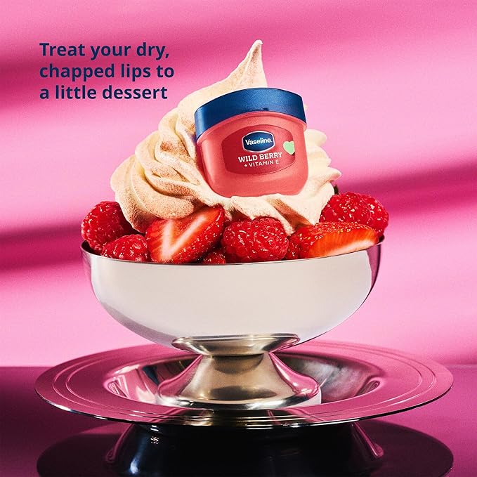Vaseline Lip Therapy Valentine’s Day Gifts, Limited Edition Lip Balm Variety 6-Pack, Rosé + Wild Berry, 0.25 Oz Ea