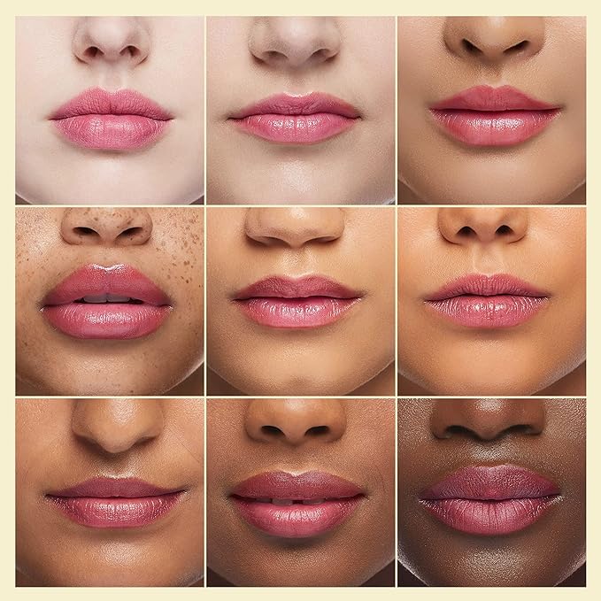 Tinted Lip Balm Flower Lipstick Tinted Lip Gloss Long Lasting PH Lipstick Color Changing Lipsticks Natural Chapstick, Glitter Pink Lip Stick, Purple Flower