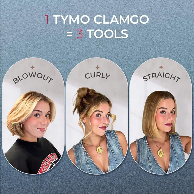 TYMO Curling Iron for Short Hair - Cordless Mini Flat Iron for Travel, Portable Small Curved Straightener for Women, Hair Straightener and Curler 2 in 1, Lightweight On-The-Go, Dual Voltage, Gold Pink