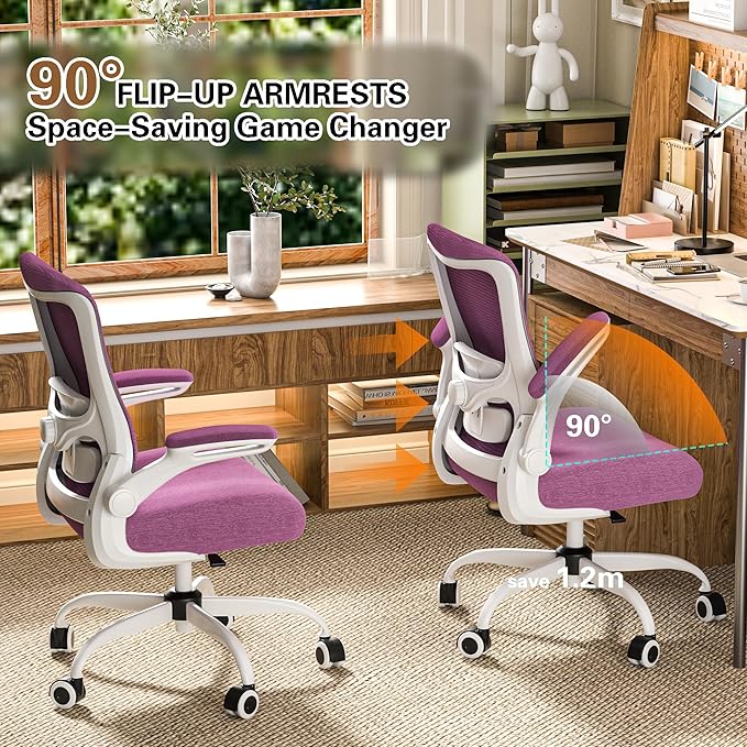 Ergonomic Office Chair - High Back Desk Chair with Adjustable Lumbar Support, Breathable Mesh Back, 330LBS Capacity, Easy Assembly, for Home Office Executive Computer Task