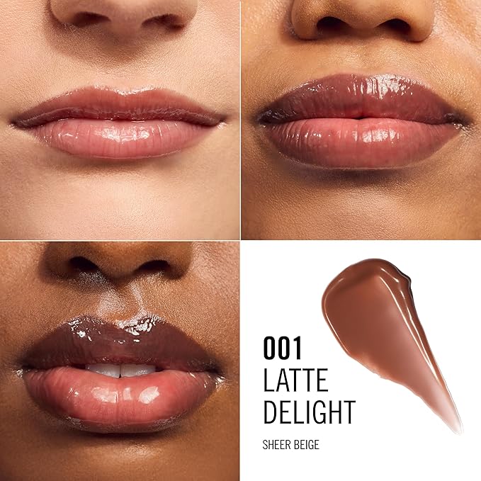 Rimmel London Oh My Gloss Butter Me Up Lip Butter Balm 002 Latte Delight, Hydrating Lip Balm, Tinted Lip Balm, Lip Care, Hydration, Nourishing, Squalene