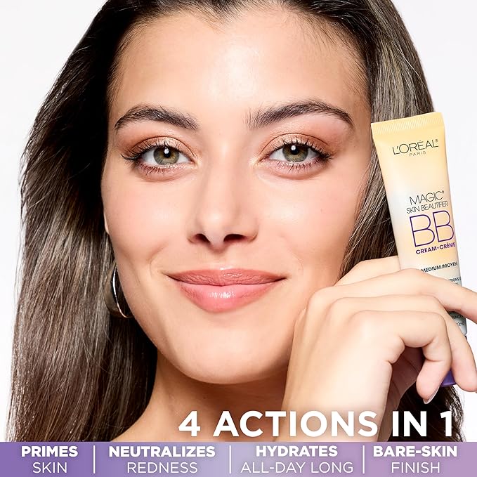 L'Oreal Paris Makeup Magic Skin Beautifier BB Cream Tinted Moisturizer, Deep, 1 fl oz, 1 Count