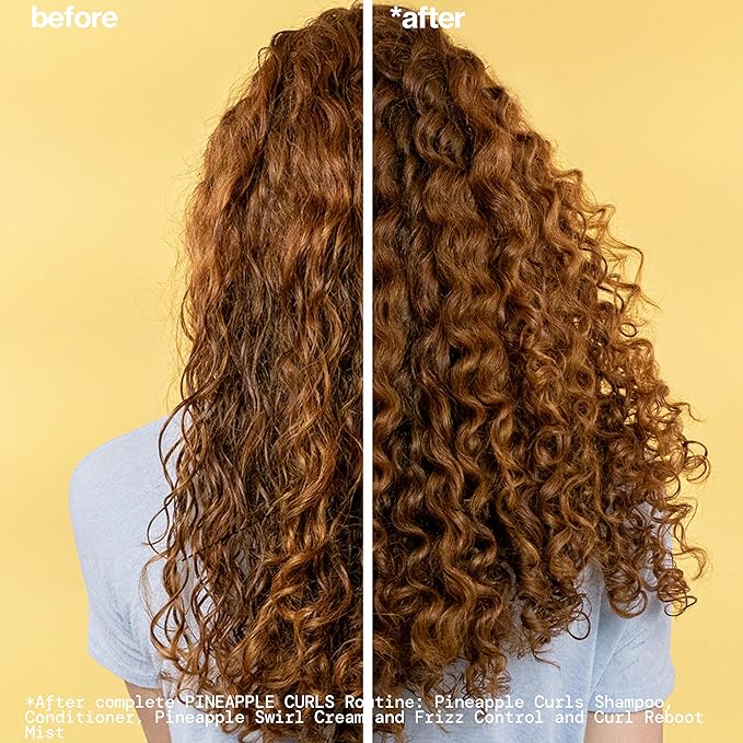 Pacifica, Cream Pineapple Swirl Curl Defining, 4 Fl Oz | for Curly Hair, 4 oz, Frizz Control, Curl Enhancer, Styling Cream