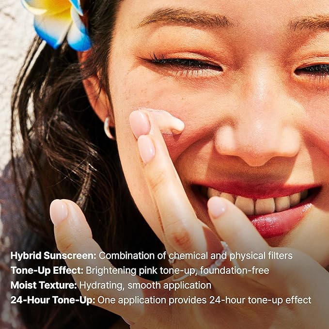LADOR Tamanu Daily Sheer Glow Tinted Tone-up Face Sunscreen Moisturizer UV Protector Hydrating Non-greasy Makeup Primer SPF 50+ PA++++ Sun Protection Korean Skincare