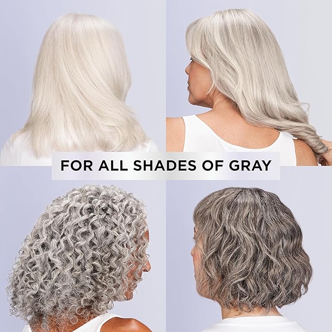 L'Oreal Paris EverPure Silver Care Sulfate Free Conditioner,Brightening and Nourishing Hair Care for Gray and Silver Hair,Vegan Formula with Peptides,8.5 Fl Oz,(Pack of 2)