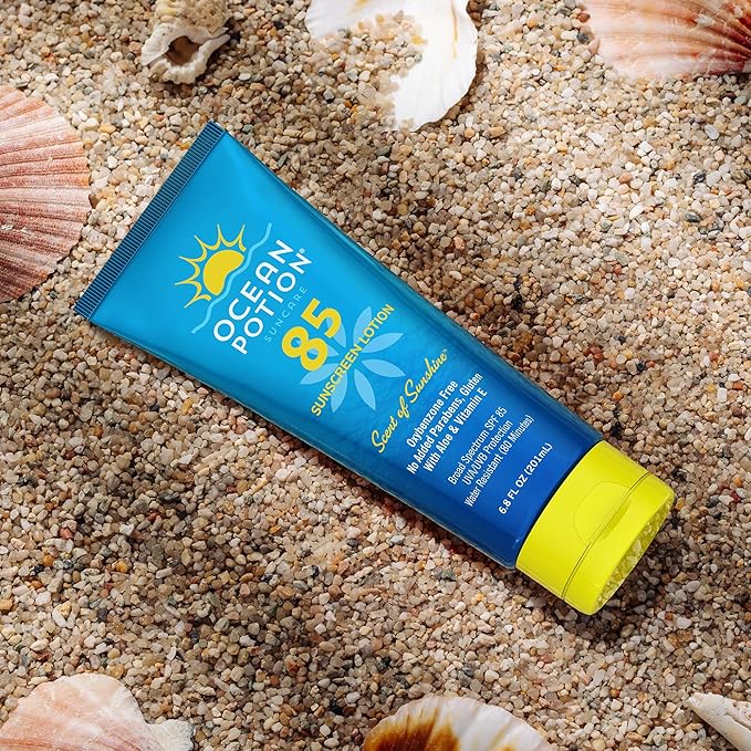 Ocean Potion SPF 85 Sunscreen Body Lotion, Broad Spectrum UVA/UVB Sun Protection with Aloe and Vitamin E, Water-Resistant Non-Greasy Sunscreen, 6.8 oz