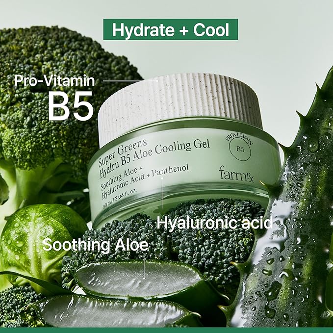 Farm Rx Super Greens Hyalru B5 Balancing Toner (6.4fl oz) & Super Greens Hyalru B5 Aloe Cooling Gel Cream (3fl oz)