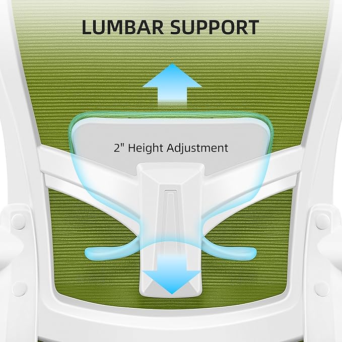 FelixKing Office Chair, Desk Chair with Adjustable Lumbar Support, Ergonomic Computer Chair with High Back and Armrest, Adjustable Height Gaming Chair Home Office Swivel Chair(Avocado Green)