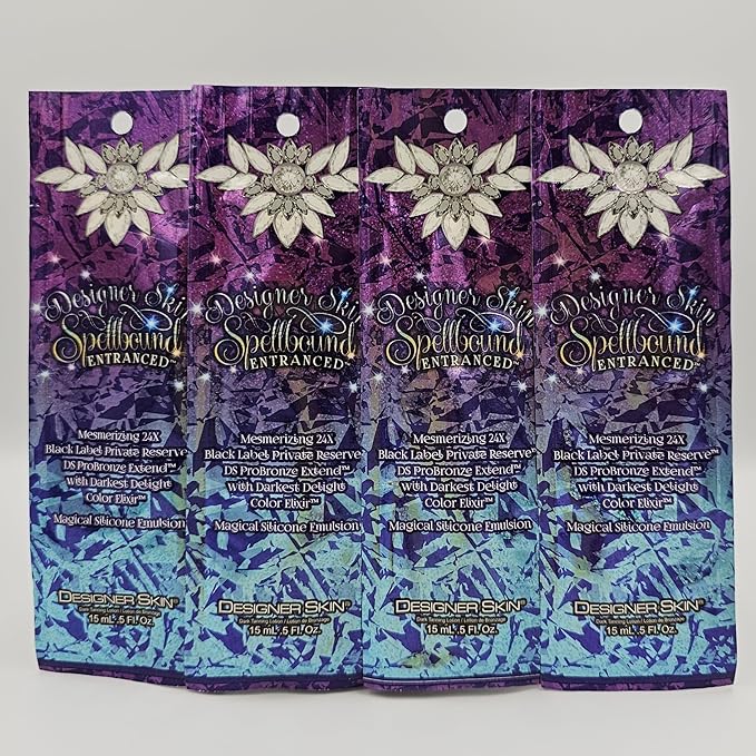Designer Skin Spellbound Entranced Tanning Lotion Sample Packets 4 count