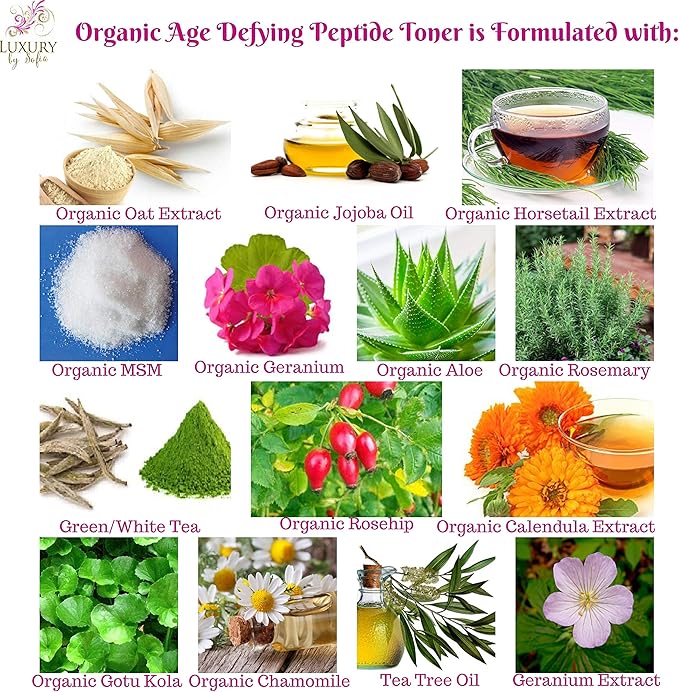 Age Defying Organic Face Toner | Reduce Signs of Aging | Balance Your Skins pH | Firm & Tone Your Skin