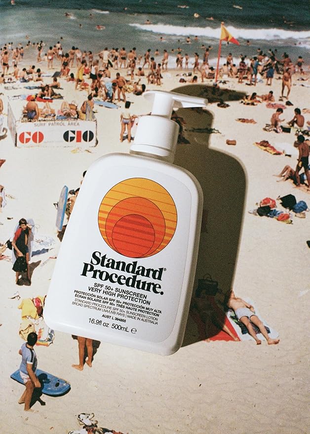 Standard Procedure. SPF 50+ Sunscreen, Broad Spectrum Face & Body Sunblock for Sun-Sensitive Skin, 4HR Water Resistant, Organic Formula, 8.5 oz