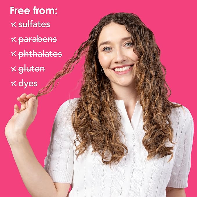 V&Co. Curly Pop Curl Defining Shampoo – Sulfate Free & Paraben Free Moisturizing Hair Care with Peptides, Amino Acids & Jojoba Oil for Hydration, Frizz Control & Healthy Curls – 12 fl oz