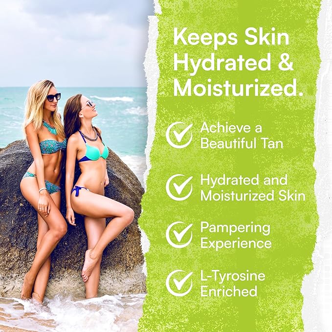 Carrot Sun Tanning Accelerator – 350ml Tropical Fruits Tanning Gel – Natural Extract Dark Tanning Lotion for All Skin Types – Tan Lotion with Tropical Fruits for Even Beautiful Skin Coloring – SPF0