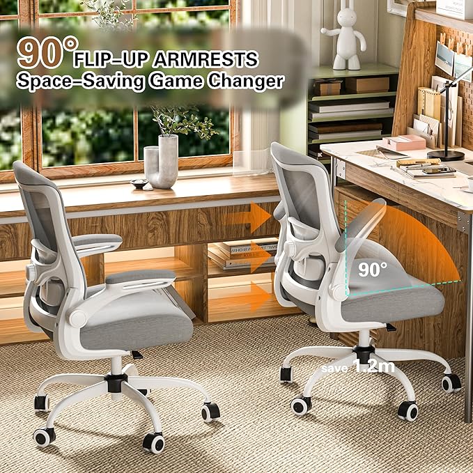 Ergonomic Office Chair - High Back Desk Chair with Adjustable Lumbar Support, Breathable Mesh Back, 330LBS Capacity, Easy Assembly, for Home Office Executive Computer Task