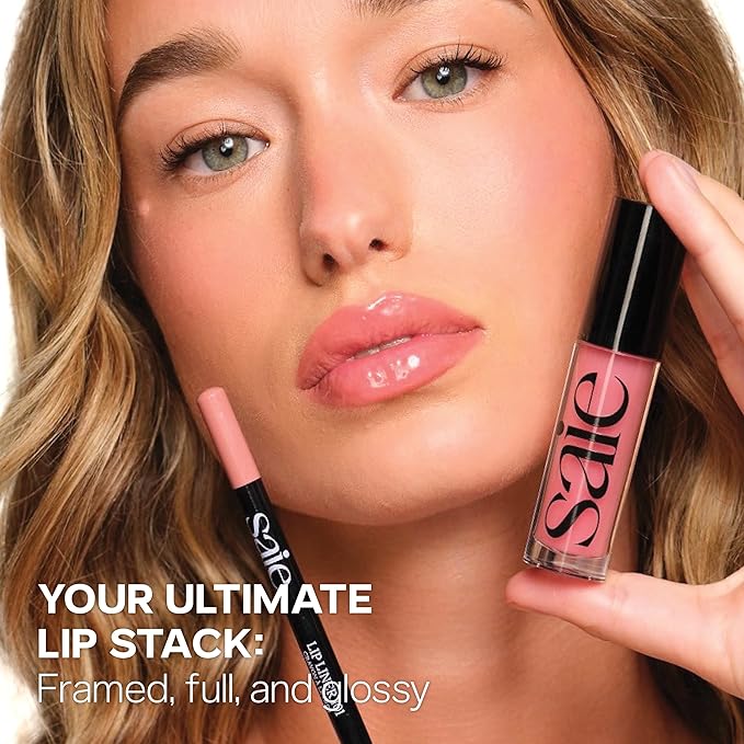 Saie Glossybounce - Hydrating Lip Gloss and Tinted Lip Oil Hybrid with Hyaluronic Acid & Jojoba Oil for Non-Sticky, Ultra-Shiny, Plump & Soft Lips - Everyday Makeup Essential - Disco (.17 oz)