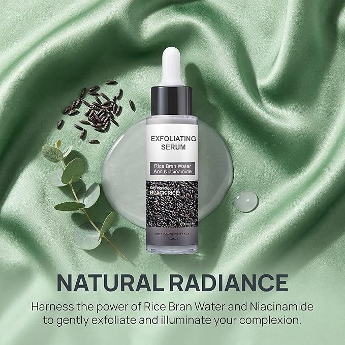 Peel Shot Glow Rice Ampoule Duo – Peel Shot Serums with Black Rice Extract, BHA, Niacinamide & Hyaluronic Acid – Exfoliating, Moisturizing, Blackhead Remover & Pore Refining