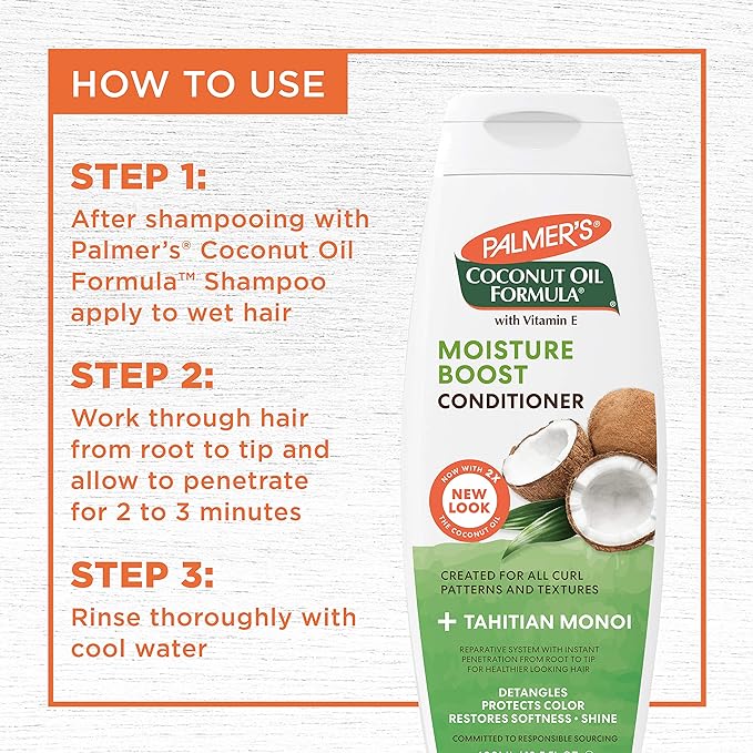 Palmer's Coconut Oil Formula Moisture Boost Conditioner, 13.5 Fl Oz (Pack of 2)