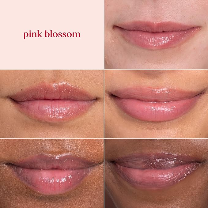 Burt's Bees Lip Tint Balm with Long Lasting 2 in 1 Duo Tinted Balm Formula, Color Infused with Deeply Hydrating Shea Butter for a Natural Looking Buildable Finish, Pink Blossom (2-Pack)