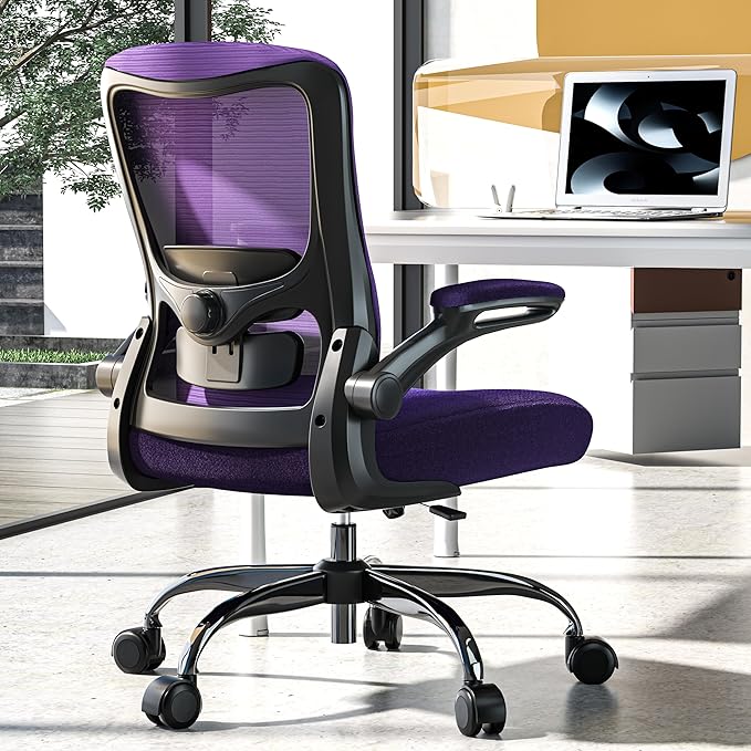 Ergonomic Office Chair - High Back Desk Chair with Adjustable Lumbar Support, Breathable Mesh Back, 330LBS Capacity, Easy Assembly, for Home Office Executive Computer Task