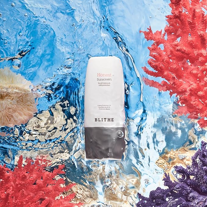 BLITHE Honest Sunscreen Gentle and Powerful UV Protection -Lightweight Korean sunscreen, pH 5.5 Balance and EWG Green-rated, with Probiotics, SPF 50+ PA++++ (1.69oz)