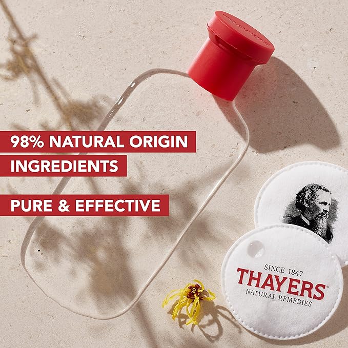 THAYERS Alcohol-Free, Hydrating Rose Petal Witch Hazel Toner with Aloe Vera, 12 Oz (Pack of 3)