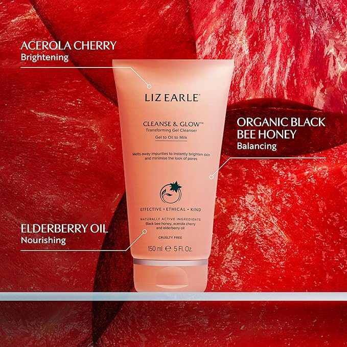 Liz Earle Glow Routine Collection - Face Wash, Skin Toner and Face Moisturizer for Brightening and Glowing Skin - Pore Minimizing Skincare Enriched with Antioxidant-Rich Botanicals (3 Count)