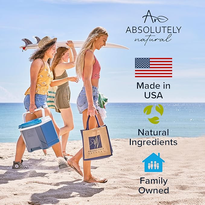 Absolutely Natural - Organic Tanning Oil Outdoor Tanning Enhancer - Spa Quality & Reef Safe with Rose Hips & Aloe - Suntan Lotion with Bronzer for Massages - Made in USA 6oz