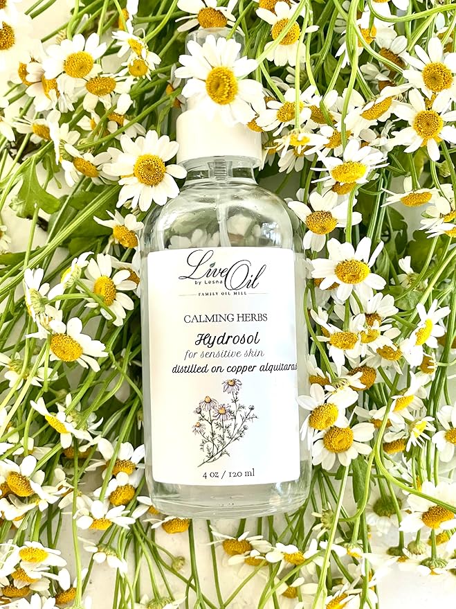 Botanical Facial Hydrosol Toner — Chamomile, Calendula, Thyme & Cornflower | 4 oz | Copper Distilled, Natural Skin Refresher & pH Balancer