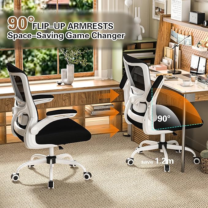 Ergonomic Office Chair - High Back Desk Chair with Adjustable Lumbar Support, Breathable Mesh Back, 330LBS Capacity, Easy Assembly, for Home Office Executive Computer Task