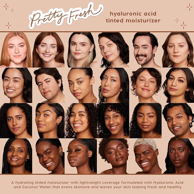 ColourPop Pretty Fresh Tinted Moisturizer - Hydrating Skin Tint with Lightweight Coverage - Formulated with Hyaluronic Acid & Coconut Water for Healthy-Looking Skin - Medium 9W (1.45 oz)