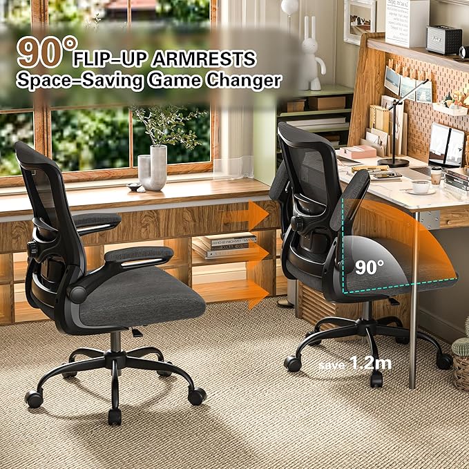 Ergonomic Office Chair - High Back Desk Chair with Adjustable Lumbar Support, Breathable Mesh Back, 330LBS Capacity, Easy Assembly, for Home Office Executive Computer Task