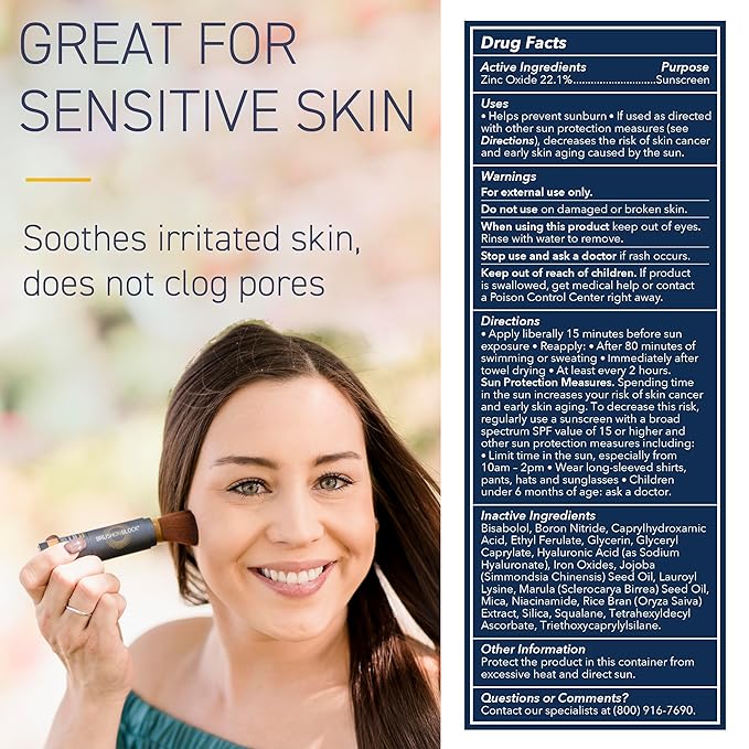 BOB Kids & Brush On Block SPF 30 Mineral Powder Sunscreen 2-Pack Bundle – Fragrance-Free Kids Formula + Translucent New Formula with Niacinamide, Hyaluronic Acid & Vitamin C, Broad Spectrum, Water Res