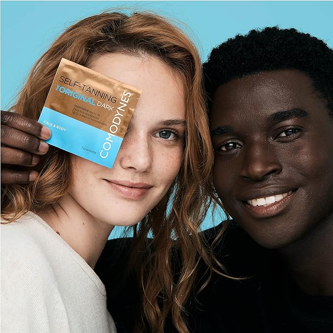 Comodynes Self-Tanning Intensive and Uniform Color Towels for Face and Body - Intensive and Fast Bronzing - All Skin Types - Individually Wrapped Towelettes - 24 Packs