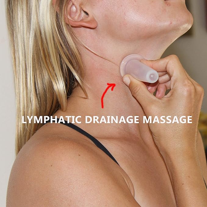 Anti-Aging Facial Cupping Set for Face and Neck with Japanese Konjac Sponge for Enhanced Skin Care