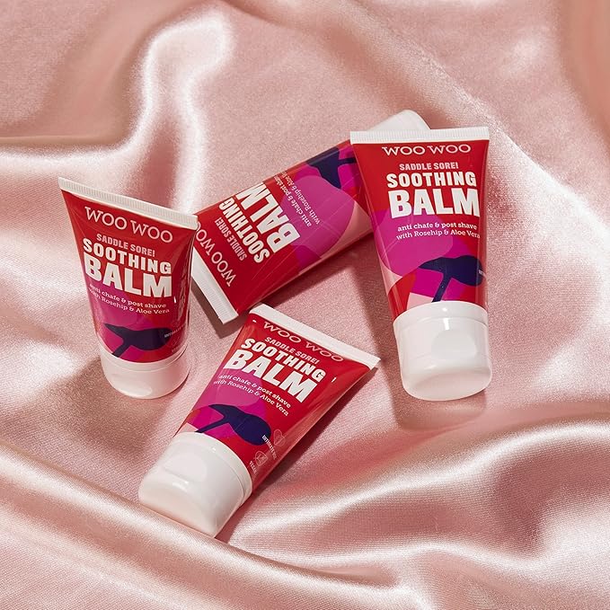 WOOWOO Saddle Sore! Soothing Balm - Vegan Anti-Chafing & Post-Shave Balm with Rosehip Oil & Aloe Vera for Sensitive & Intimate Skin Care | 50 ml