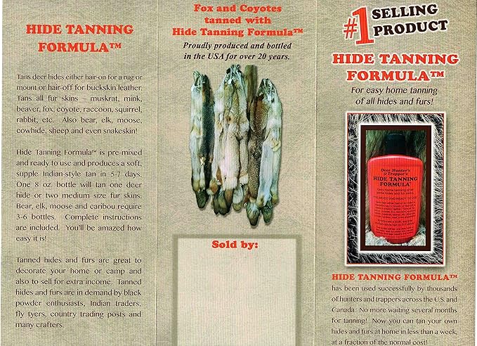 2-pk Trappers Hide and Fur Tanning Formula, Liquid, Natural-looking Tan Without Sun Exposure, All Skin Tones, Red
