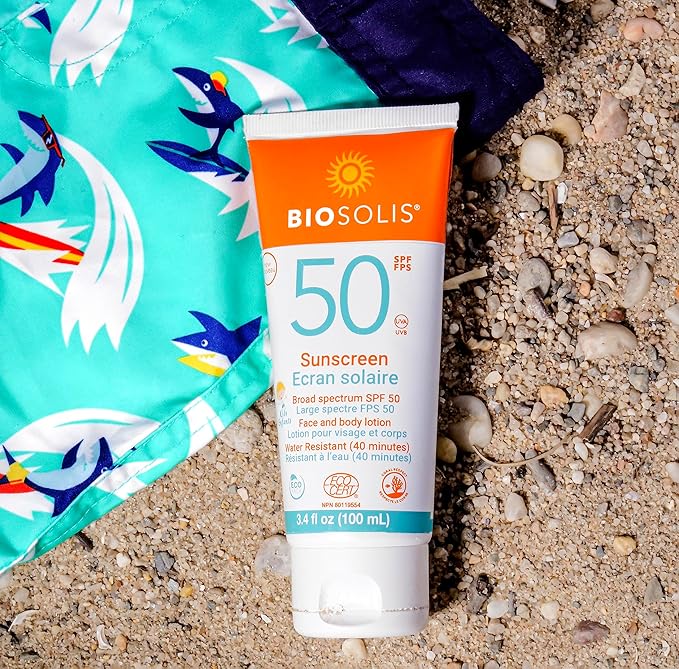 Biosolis Kids Sun Milk SPF 50 - Gentle on the Skin - Effective Protection against Harmful Rays - Mineral-Based Filters Sunscreen Cream - Water Resistant - No Perfume - Non-Sticky - Vegan - 3.4 oz