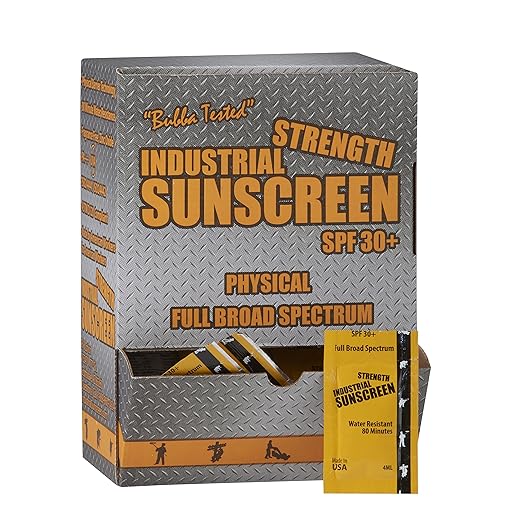 R&R Lotion ICSSF-100-30+FF Industrial Sunscreen Foil Box 100, 2.5" Length, 3.5" Height